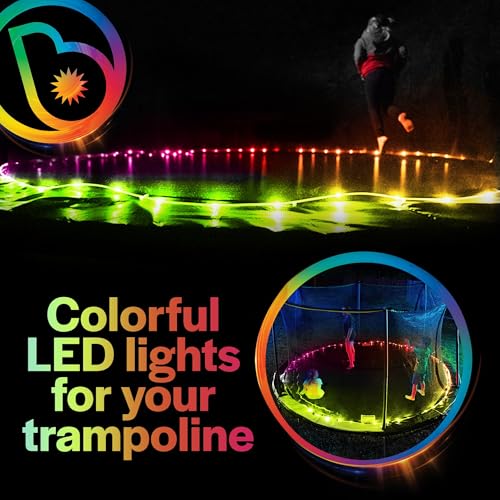 BounceBrightz Color Changing Trampoline Lights for Kids - Motion Activated