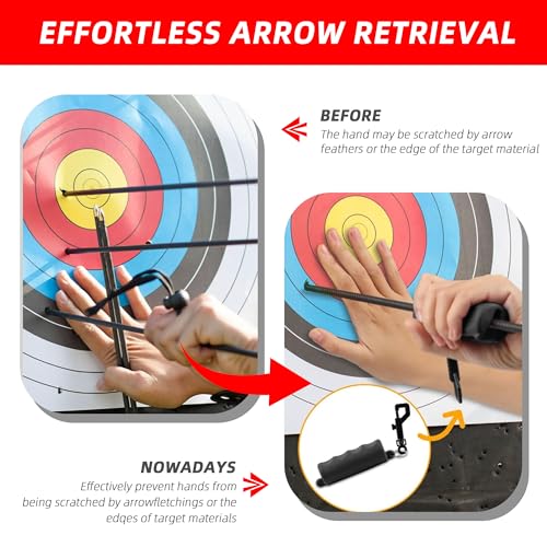 Ergonomic Arrow Puller Gripper - Portable Hand Saver - Black