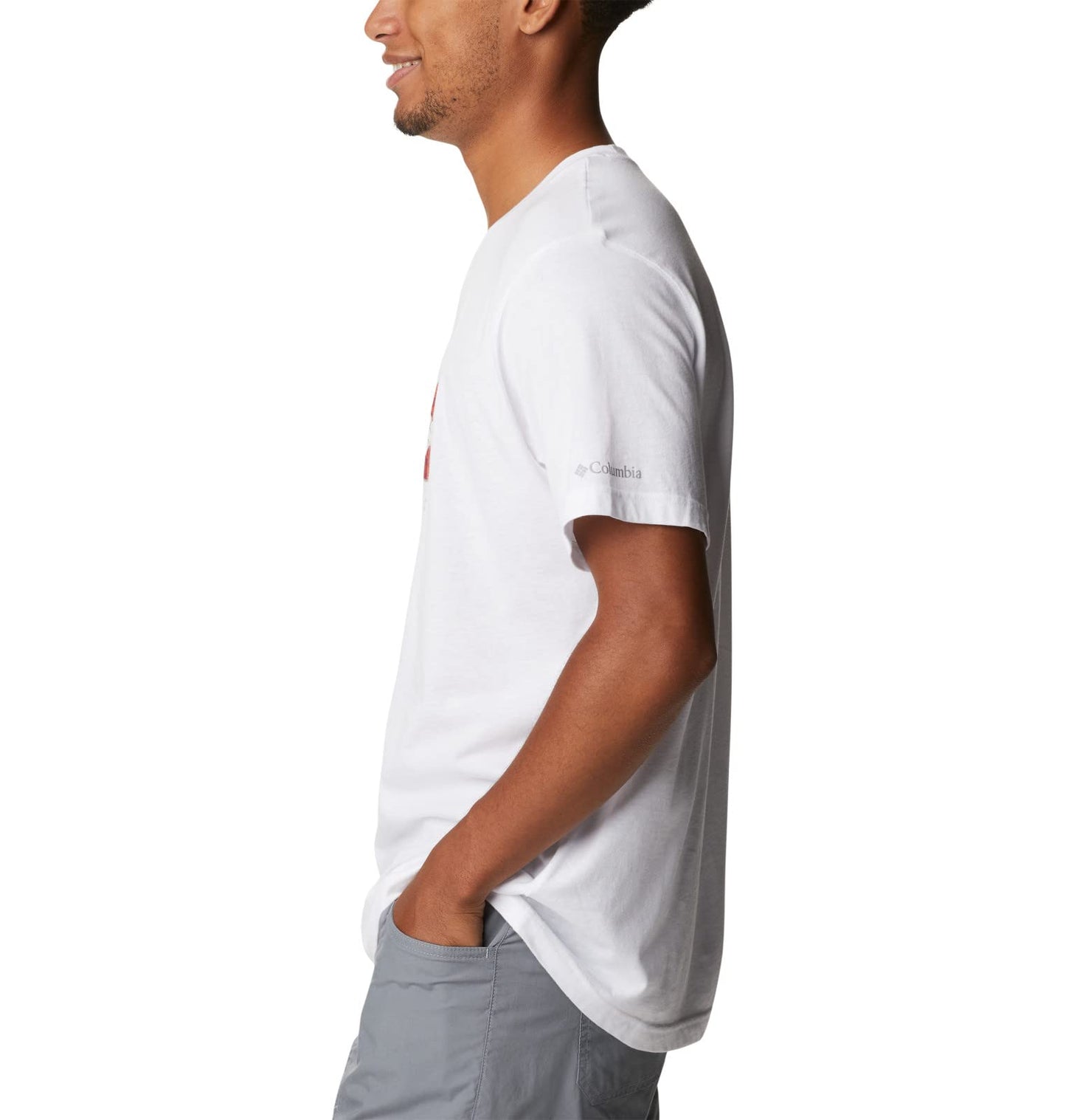Columbia Men's Thistletown Hills Graphic Short Sleeve, White/Wanderland Graphic, 5X Tall