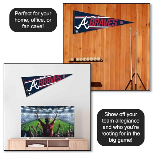 Atlanta Baseball Large Pennant - 12x30 Felt Team Banner