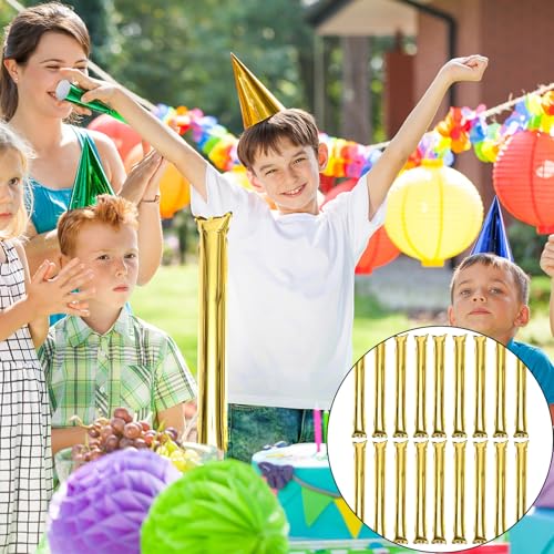 24 Pcs Gold Thunder Sticks - Inflatable Cheering Noise Makers