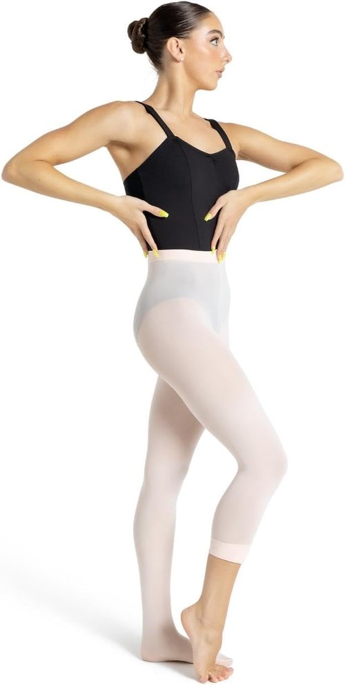 Capezio Ultra Soft Transition Tights - Back Seam Design | Pink, Large US Size