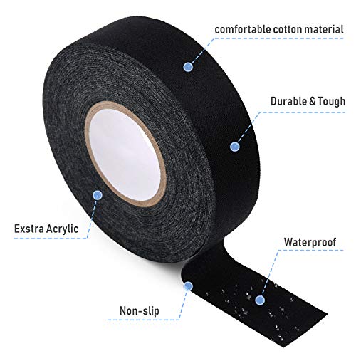 Hockey Tape - Waterproof & Easy to Tear - Black - 2 Rolls