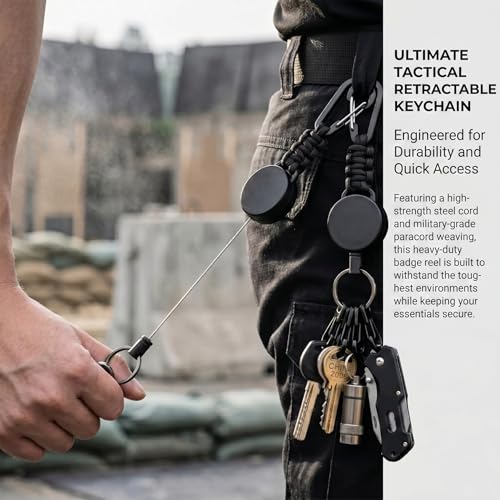Mini Carabiner Clip with Key Holder - Heavy-Duty Spring Snap Hook