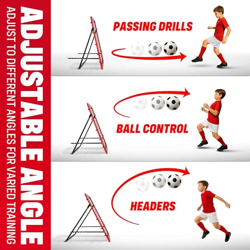Portable Soccer Rebounder Net with Adjustable Angles - Easy Setup & Foldable