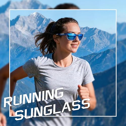 OUTDOORKING Pink Multicolor Polarized Running Sunglasses UV400 for Women & Men