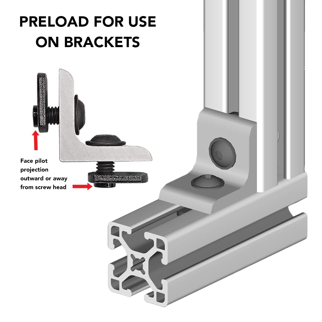 8020, 3330, 15 Series, 5/16-18 x 0.687 Inch 11/16 Inch Flanged Button Head Socket Cap Screw (FBHSCS) Bolts (100 Pack)