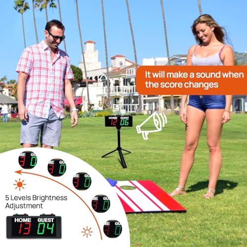 Battery Powered Digital Scoreboard Timer - Red & Green