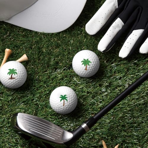 Golf Ball Marking Stickers - Creative Identification Decals - Green Tree