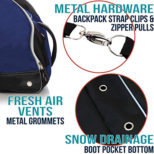 Athletico Blue Ski Boot Bag for Snowboarding & Ski Gear Storage