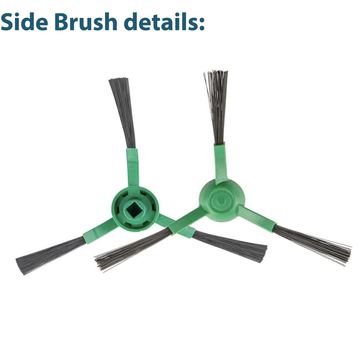 Replacement Parts Accessories for iRobot Roomba Combo Essential Vac 2 Y0110,Y0112,Y0140,Q0120 Q052 2 Main Brush Rollers, 8 Hepa Filters, 8 Side Brushes, 1 Brush Cleaning Tool Caster Wheel