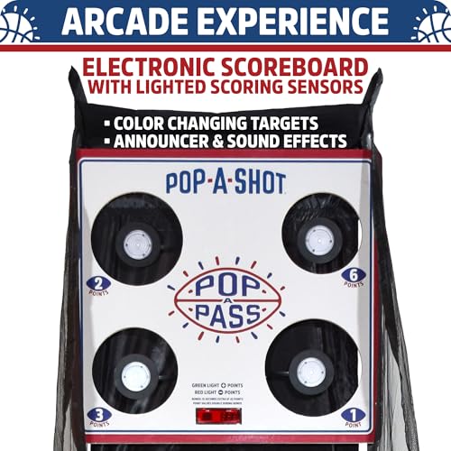 Electronic Football Toss Game - Portable Tailgate Fun with 4 Mini Footballs