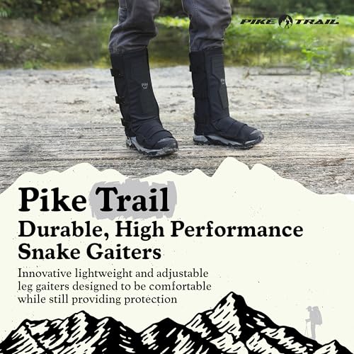 Snake Leg Gaiters - Waterproof & Bite Protective Leg Gear - Black