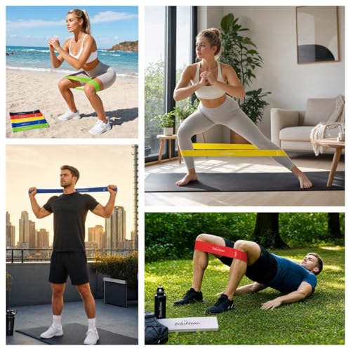 5-Pack Resistance Bands Set - Elastic Workout Bands - Blue