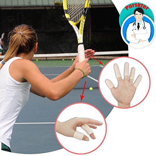 Gel Finger Cots - 14 PCS Finger Protectors for Arthritis & Eczema - Nude
