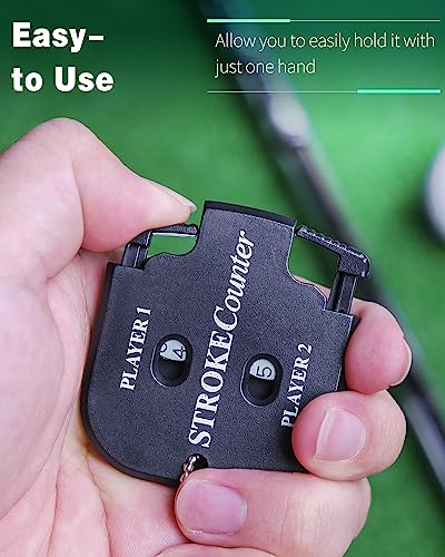 2-Digit Golf Stroke Counter Clicker - Dual Scorekeeper Keychain 2 Pack