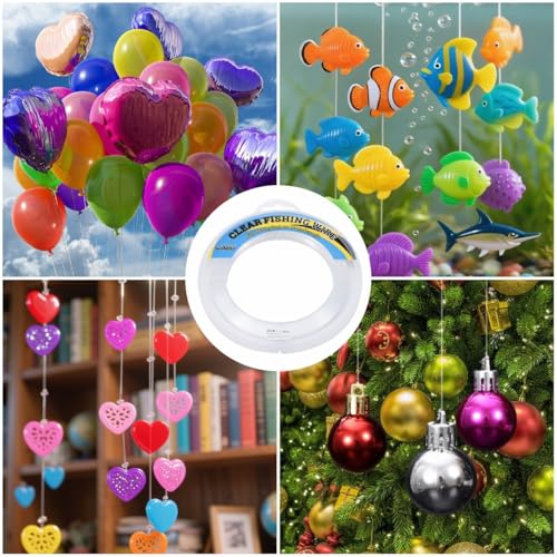 Invisible Fishing Wire - 20LB Strength, 218 Yards for Crafts & Decorations