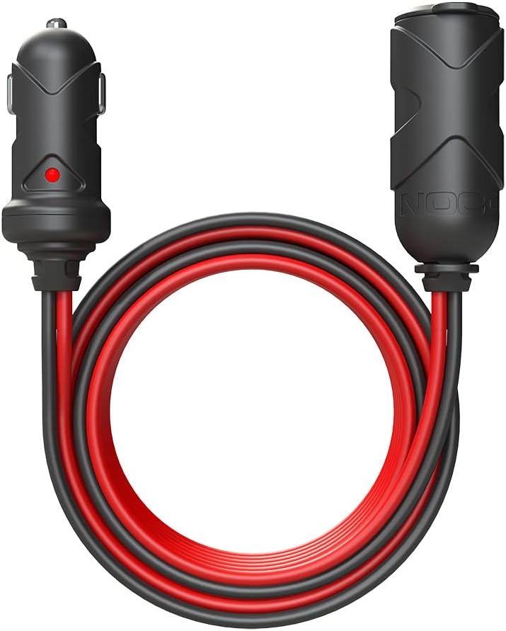 NOCO GC019 15A 14AWG 12V Adapter - Heavy-Duty Cigarette Lighter Plug & 12-Foot Extension Cord