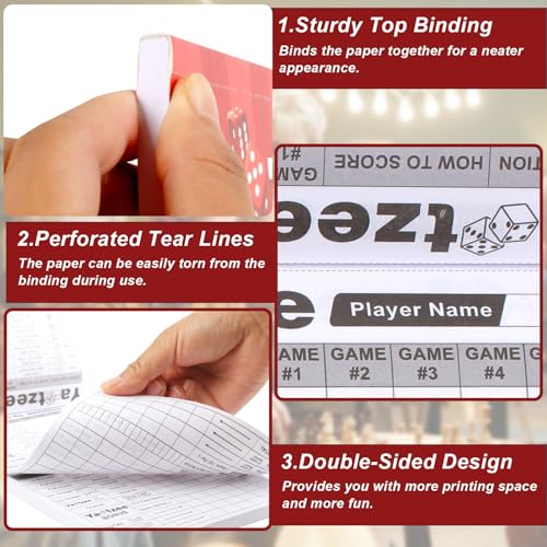 Yahtzee Score Pad - 6" x 9" Tear-Off Sheets, 130 Pages