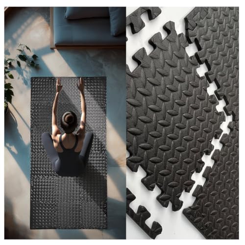 Interlocking Foam Floor Mats - 18-Pack, 3x6 Feet, 0.4" Thick