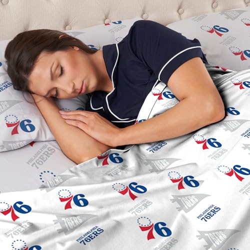 Philadelphia 76ers Full Size Sheet Set - Soft Team Logo Bedding