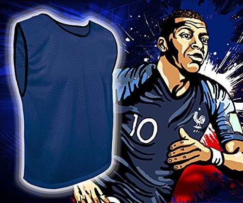 Training Bibs for Soccer, Basketball & Football - Dark Blue XL