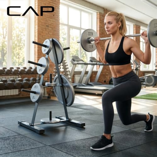 CAP Barbell Compact 1-Inch Weight Plate Rack - Space-Saving Steel Storage