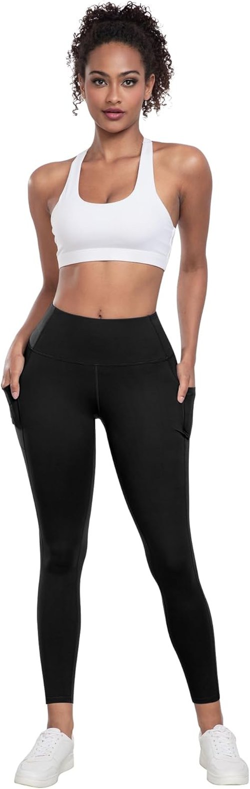 LZYVOO Leggings - High Waisted Tummy Control Yoga Pants with Pockets | 6-Pack Soft Comfort