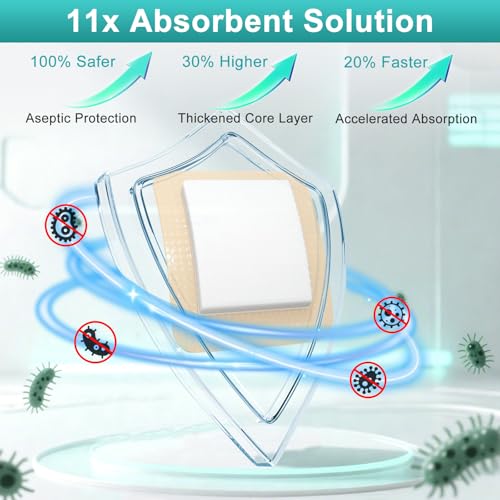 CAKRNPS Dark Beige Silicone Foam Wound Dressings 4x4 Inch Pack of 10 – Waterproof, Self-Adhesive, Hypoallergenic for Bed Sores & Exuding Wounds