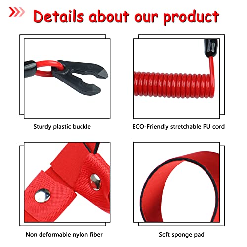 Universal Kill Switch Lanyard for Yamaha Jet Ski - Red