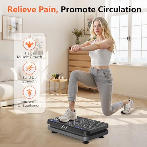Vibration Plate Fitness Machine for Full Body Workout - Black/Gray