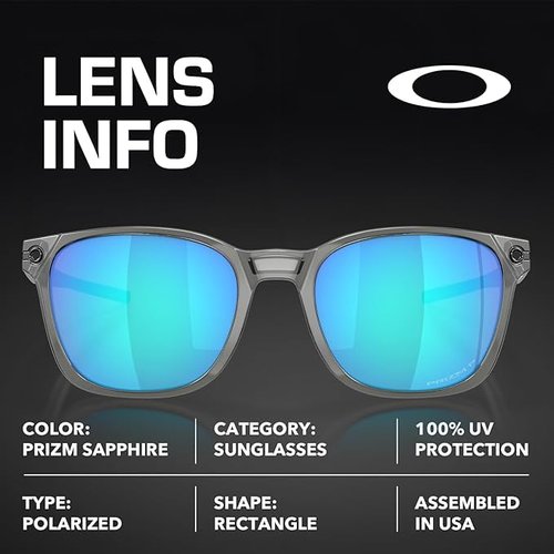Oakley Ojector 0OO9018 Sunglasses Grey Ink Frame w/Prizm Sapphire Polarized Lenses With Official Eyewear Kit
