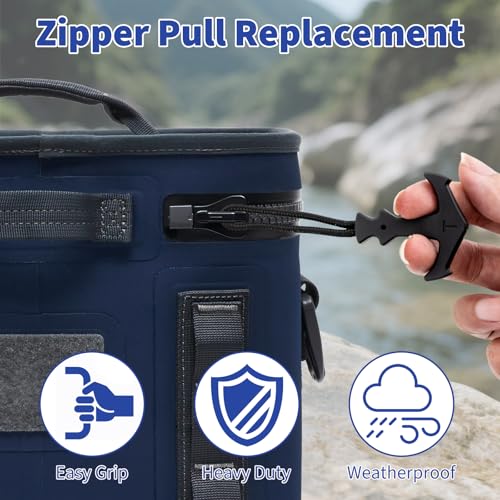 Heavy Duty Zipper Pulls - 4 Pack Durable T-Shaped Pullers for Coolers & Backpacks