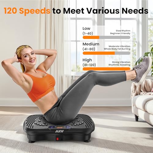 Vibration Plate Fitness Machine with Bluetooth & Resistance Bands