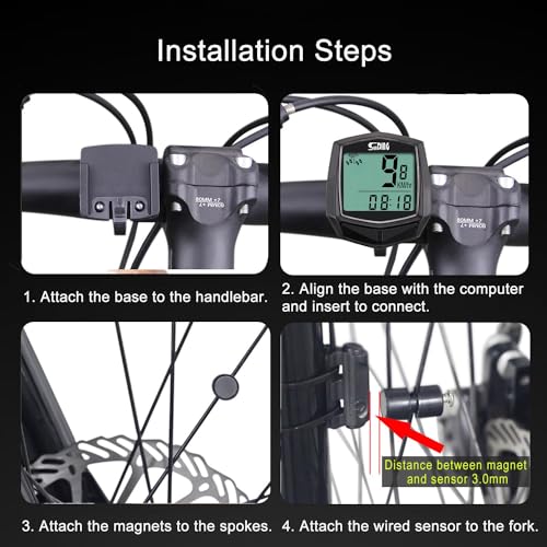 Waterproof Bicycle Computer with LCD Display - Multi-Function Speedometer & Odometer