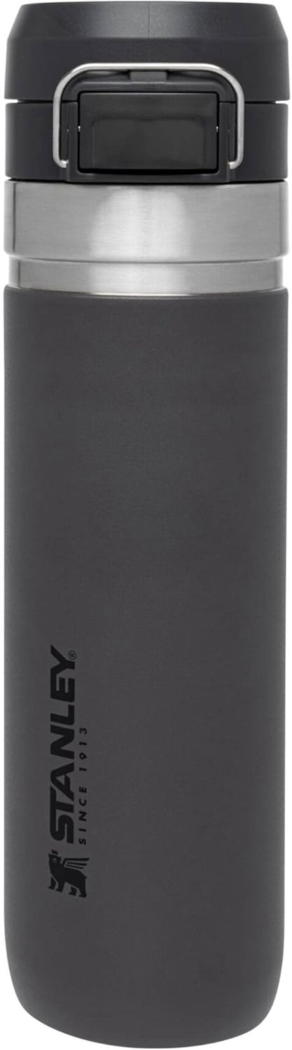 Stanley Quick Flip GO Water Bottle 24 oz - Insulated, Leakproof & Packable for Travel | BPA-Free Charcoal