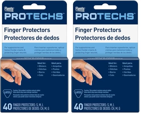 Tan Flents Protechs Finger & Toe Cots 40 Pack - Blister, Wound & Cut Protection