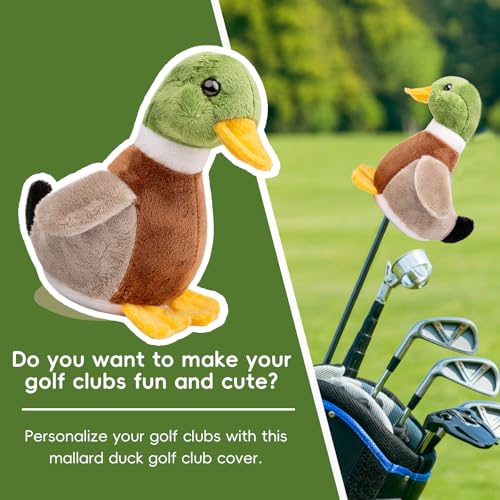 Mallard Duck Golf Headcover - Small Variation (Fits Hybird/Irons) | Plush Animal Design