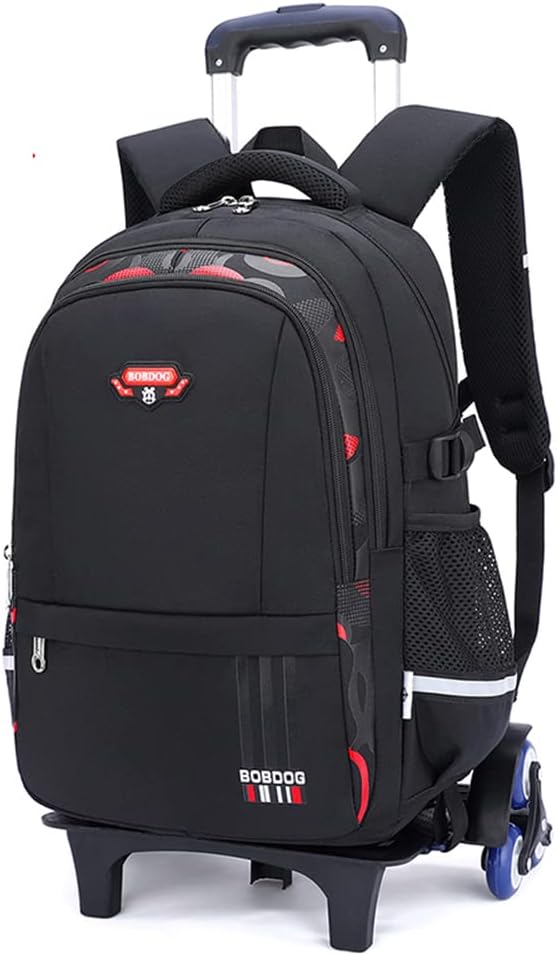 Mfikaryi Rolling Backpack - Solid Color Camo Print Wheeled School Bag for Kids | Durable & Stylish