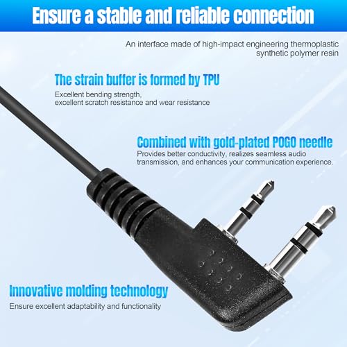 G-Type Earpiece Surveillance Kit with PTT Mic for Two-Way Radios