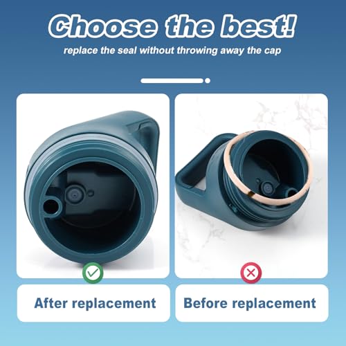 Water Bottle Cap Ring & Breather Plug Set - 6 Pieces