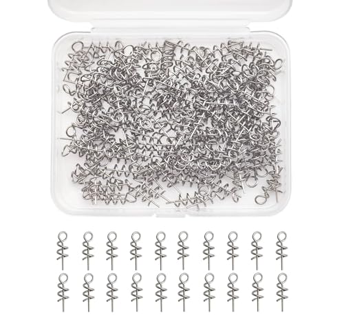 Fishing Hook Centering Pin Spring Twist Lock - 150pcs, 0.6in-1.4in