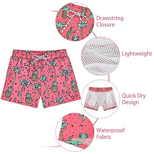 Boys Swim Trunks Quick Dry Board Shorts - 3T C Green Donuts