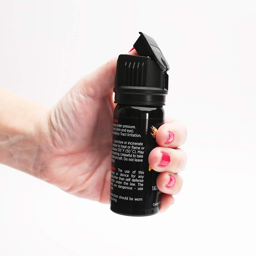 Phoenix P360S Pepper Gel from qseel. Maximum Strength Police & Military Grade Pepper Spray, Gel is Better, Sprays at Any Angle 18 feet, Flip-top Safety and Belt Clip Included – 3 Pack