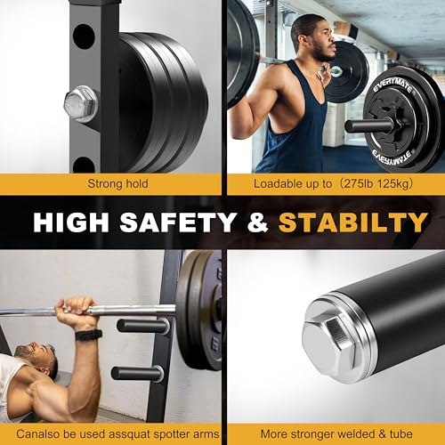 Weight Plate Holder for Power Rack - 1" Hole, 9.05 Inch Arm