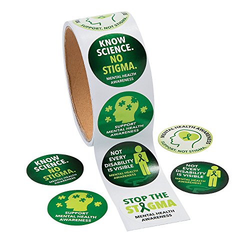 Mental Health Awareness Stickers - 100 Count Roll for Fundraising