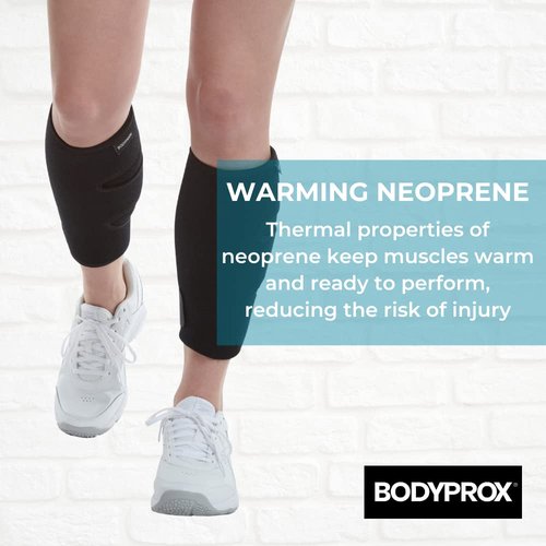 Bodyprox Calf Support Brace - Adjustable Compression Shin Splint Wrap | 2 Pack for Enhanced Comfort