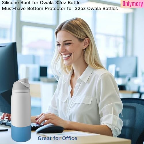 Silicone Boot for Owala 32 oz Water Bottle - Light Denim Blue