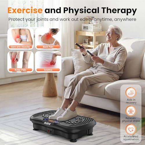 Vibration Plate Fitness Machine with Bluetooth & Resistance Bands