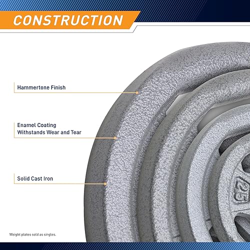 2.5 lb Cast Iron Standard Grip Plates for Strength Training